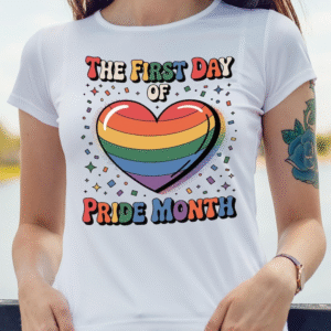 Pride Month T-Shirt Design PNG | Rainbow LGBTQ SVG for Cricut & Sublimation | Digital Download for Pride Day Tees